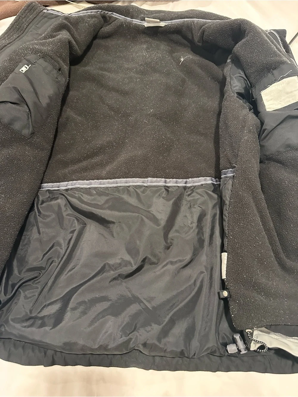 Nike Y2K full-zip fleece lined szM insulated winter light gray Minimalist jacket